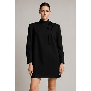 Studio 0001 by Ferre Shift Dress S/M Wool Blend Italy Gianfranco Avant Garde Bow